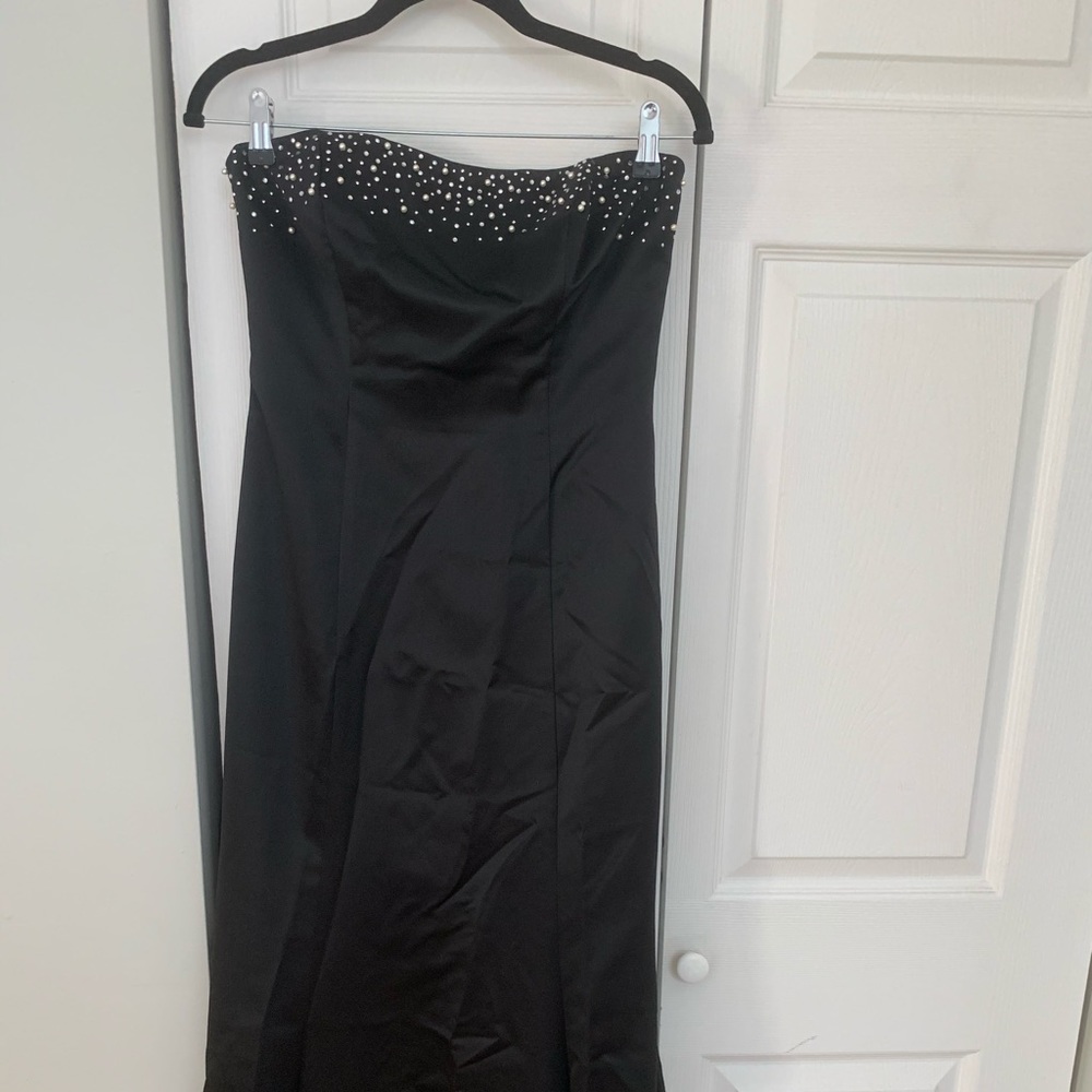 David’s Bridal Black Floor Length Dress